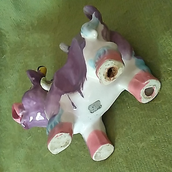 Vintage Thames 1930s Pottery Hand Painted Purple Cow - Picture 5 of 9